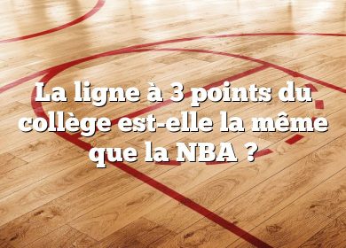 La ligne à 3 points du collège est-elle la même que la NBA ?